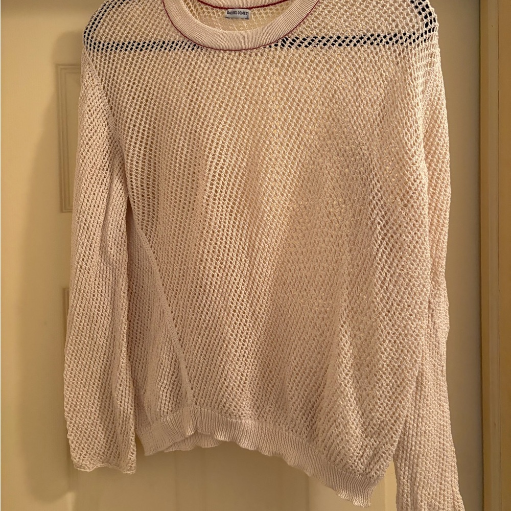 Rachel Comey Cream Mesh Knit Sweater